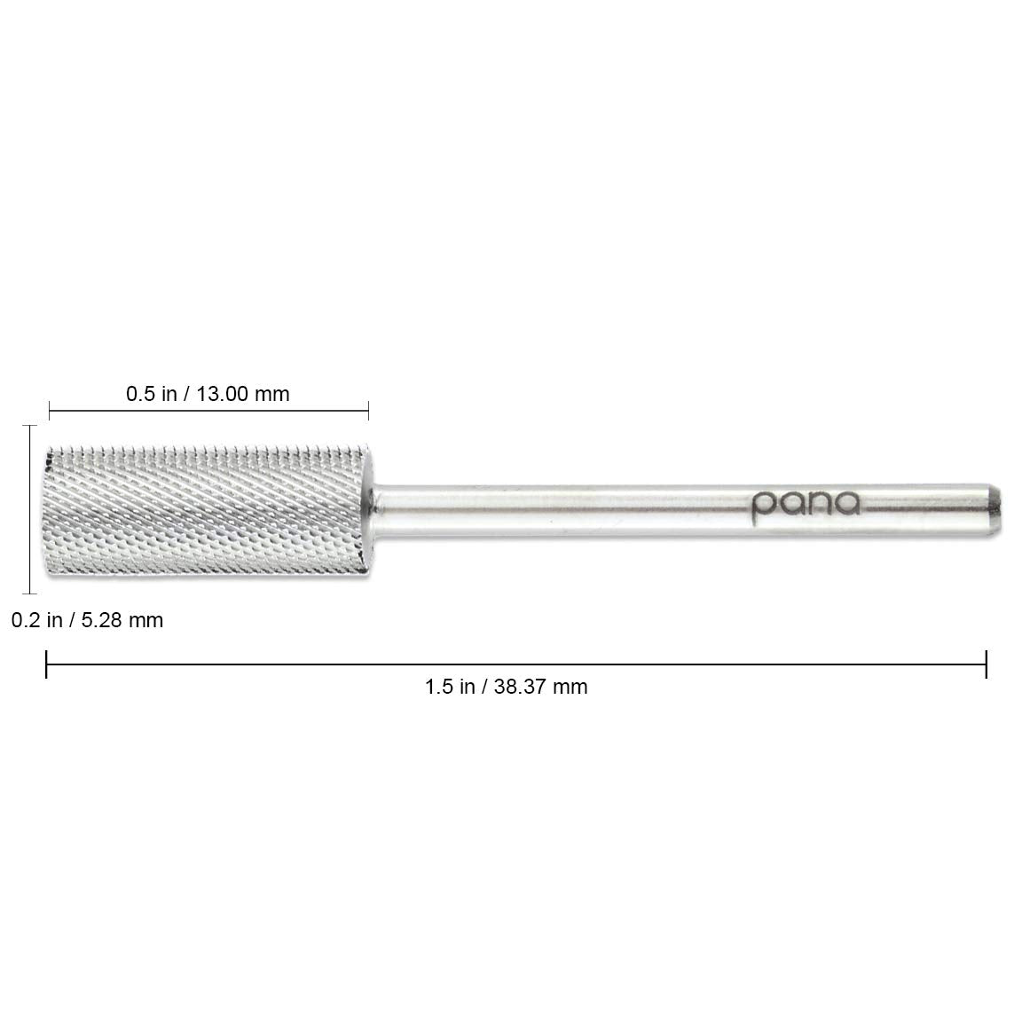 PANA Flat Top Small Barrel 3/32" Shank Size - (Silver, Extra Fine Grit) - Fast remove Acrylic or Hard Gel Nail Drill Bit for Manicure Pedicure Salon Professional or Beginner