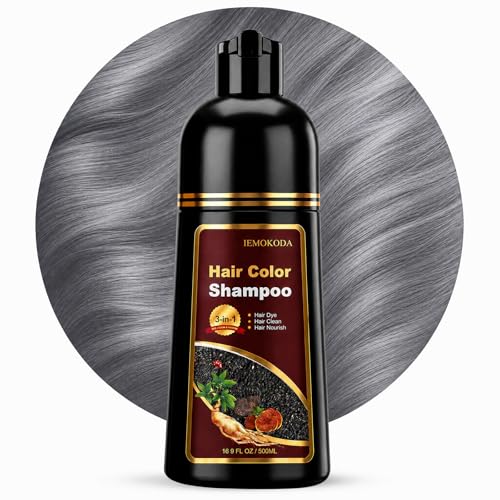 Silver Gray Hair Dye Shampoo - 3-in-1 Color & Condition