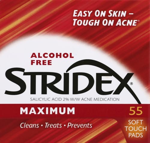 Acne Treatment Pads - Salicylic Acid 2% for Face, Alcohol-Free, 55 Count