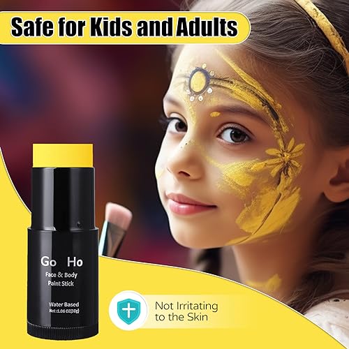 Yellow Face Paint Stick - Washable Cream Makeup for Halloween