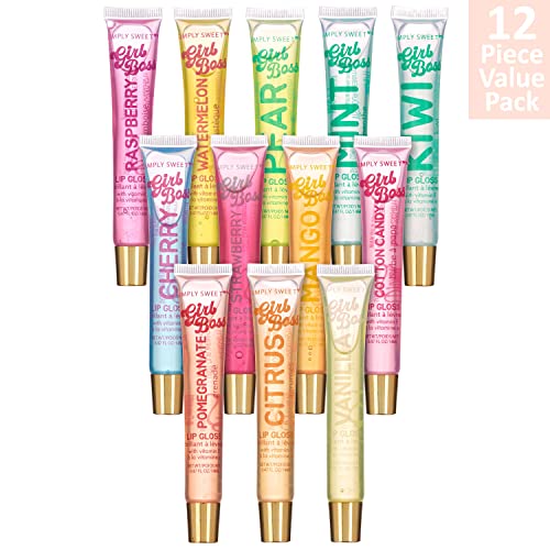 EXPRESSIONS 12pc Clear Lip Gloss Pack with Vitamin E