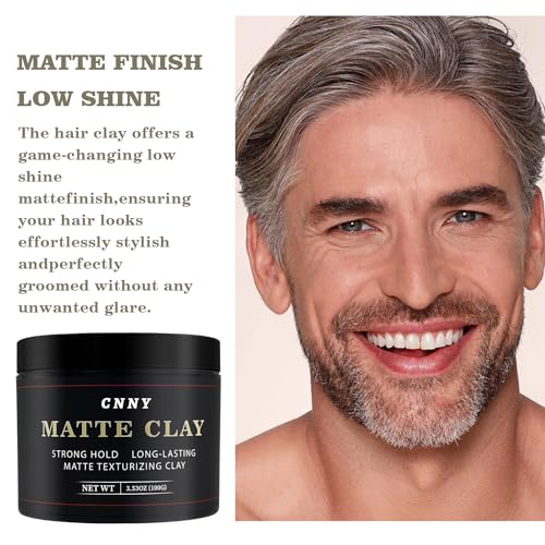 Men's Matte Hair Clay – Firm Hold, Natural Finish, 3.53 oz