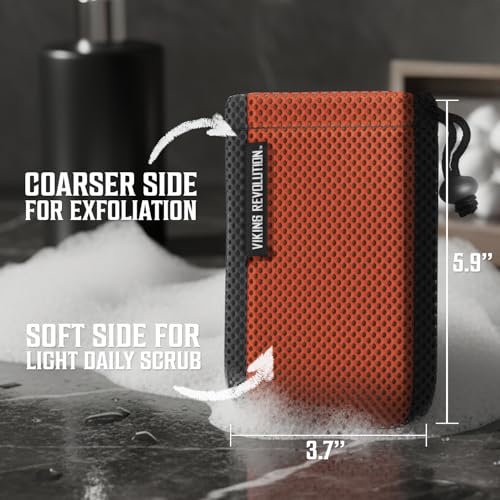 Viking Revolution Dual-Sided Mesh Soap Bag - Exfoliating Body Scrubber