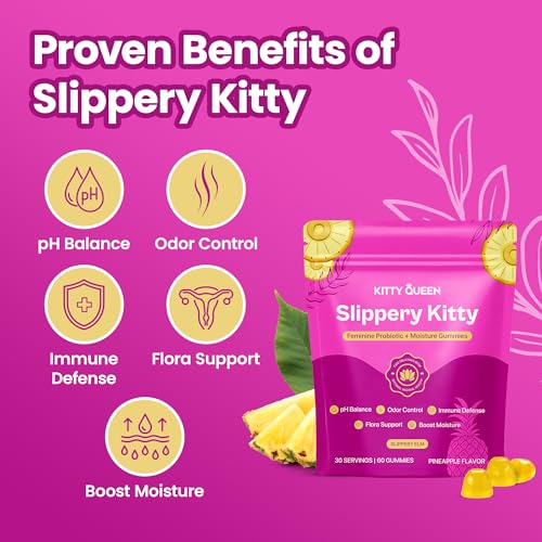 KITTYQUEEN Women's Probiotic Gummies for Vaginal Health - 60 Count