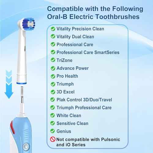 8pcs Replacement Brush Heads Compatible with Braun Oral-B, Professional Electric Toothbrush Heads for Oral B Replacement Heads Refill Pro100/1000/1500/4000/5000/7000/8000/9600 Etc.
