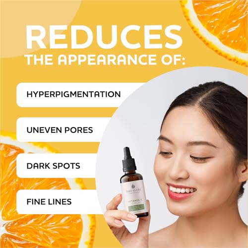 Vitamin C Serum with Hyaluronic Acid, Niacinamide & Natural Extracts ? Hydrating & Brightening Face Serum ? Helps reduce the Look of Dark Spots, Dullness & Pores ? For All Skin Types