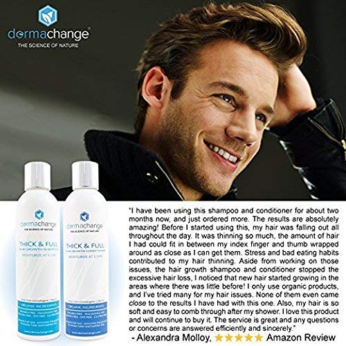 Hair Growth Shampoo and Conditioner for Men and Women - Dry Scalp Treatment, Moisturizing Shampo and Conditioner - Fragrance-Free Shampoo - Volumizing Hair (8oz)