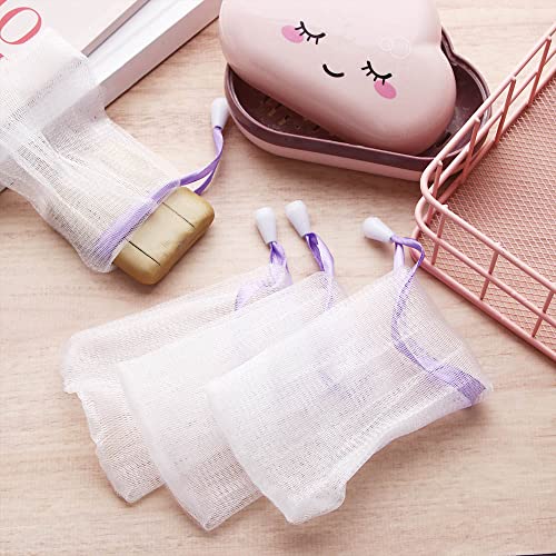 Leadigol 10PCS Foaming Mesh Soap Pouches with Drawstring