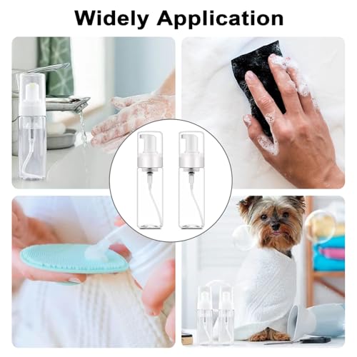 200ml Autdor Foam Pump Bottles 2-Pack - Clear Travel Soap Dispensers