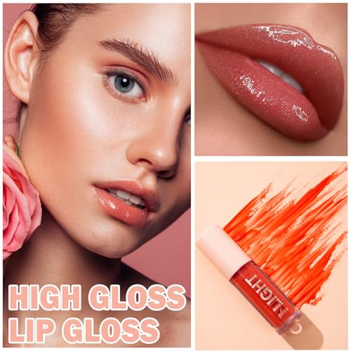 6-Piece Lip Gloss Set - Nude Pink Glossy & Moisturizing