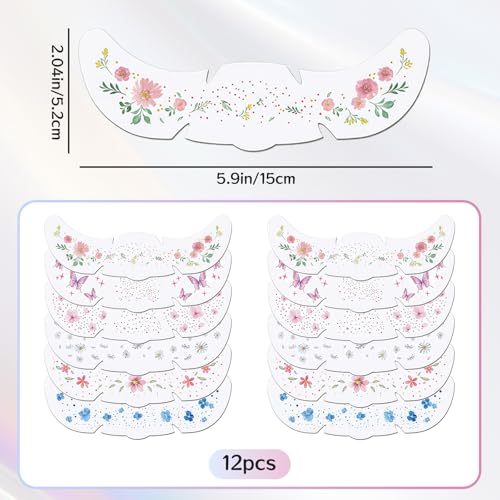 Spring Flowers Face Tattoos - Waterproof Glitter Freckles Stickers