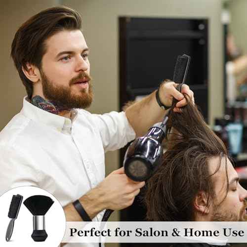 Barber Brush Neck Duster - Essentials Barber Accessories and Cleaning Supplies for Barber Shop - Neck Duster Brush for Professional Hair Stylists - Barbers Duster Tool for Salon Stations(2 pcs)