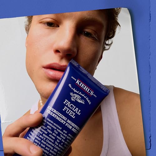 Kiehl's Facial Fuel Moisturizer, Men's Face Cream, with Vitamin C and Caffeine that Contain Antioxidants to Help Energize and Reduce Dullness, Non-Greasy, Paraben-free, Sulfate-free
