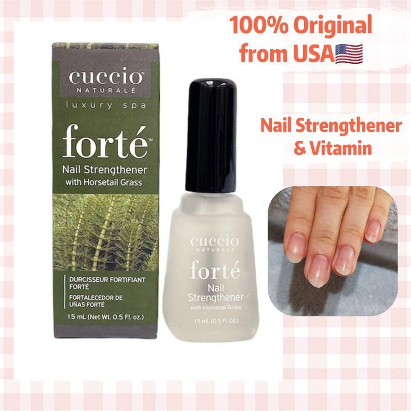 Cuccio Naturale Forte Nail Strengthener Treatment - With Horsetail Grass - Protects Against Cracking, Splitting And Breakage - Nutrient Rich Formula Makes Finger And Toenails More Pliable - 0.5 Oz