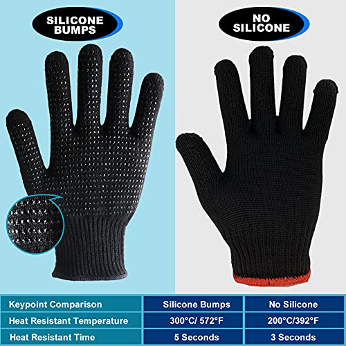 Heat Resistant Gloves for Hair Styling - 2Pc Set, 300°C
