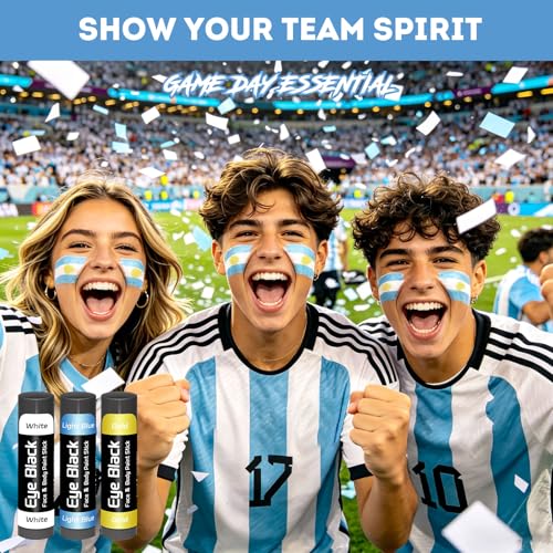 14-Pack Argentina Eye Black Sticks for Sports