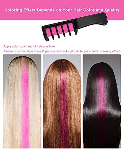 Hair Chalk Comb 10-Pack – Temporary Washable Hair Dye for Kids
