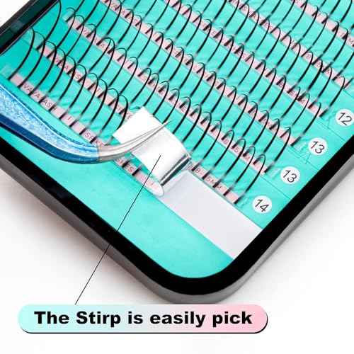 VAVALASH Premade Fan Spikes Lash Extensions 13-20mm Mixed Tray C Curl 0.07mm Matte Black Eyelash Extension Supplies Spikes Fans£¨D-0.07,13-20mm£©