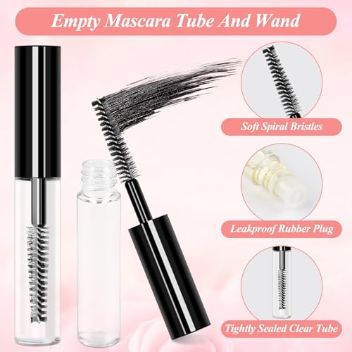 AHIER 4ML Reusable Mascara Tubes with Brush - 20 Pack