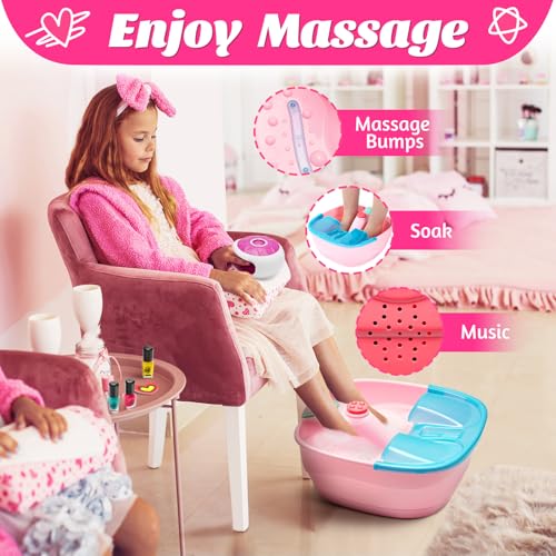 Kids Spa Day Kit - Foot Spa, Nail Dryer, Bath Bombs & Accessories