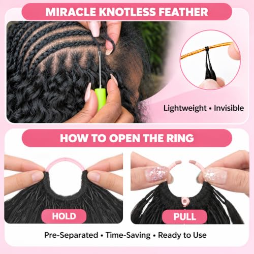 CanaryFly Burmese Curly Crochet Hair 18 Inch 1B Natural Black Pre-Separated, Reusable Human Hair Extensions for Black Women
