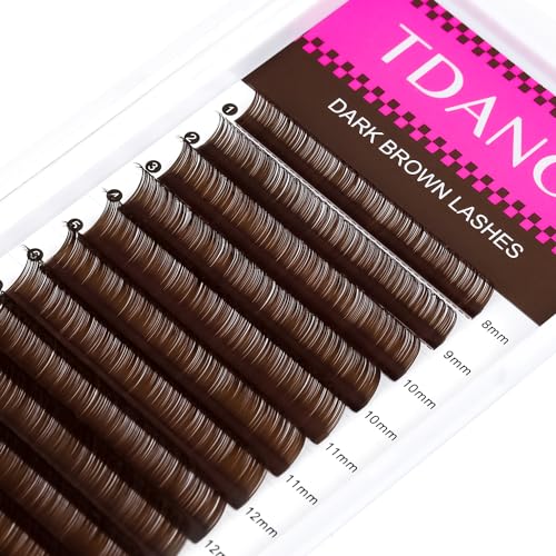 Dark Brown Lash Extensions 0.05mm CC Curl 8-15mm