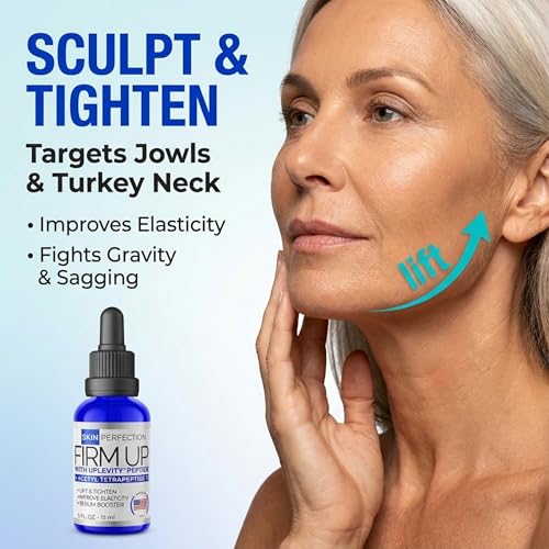 Skin Perfection Uplevity Anti-aging Tightening Peptide Serum Booster Firming Peptide Increase Elasticity Add To Any Moisturizer for Added Effectiveness Against Sagging Acetyl Tetrapeptide-2