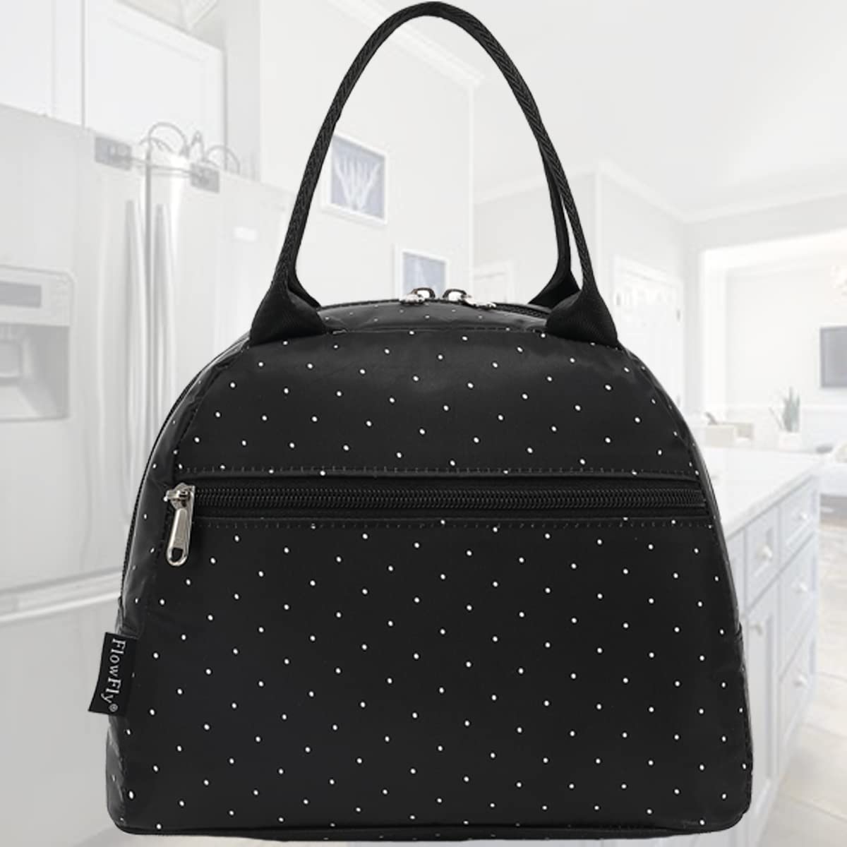 FlowFly Lunch Bag Tote Bag Lunch Organizer Lunch Holder Insulated Lunch Cooler Bag for Women/Men,Dot