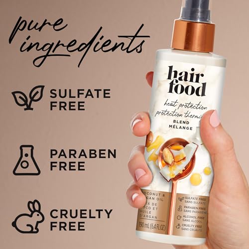 Hair Food Coconut & Argan Oil Heat Protectant Spray, 6.4 Fl Oz