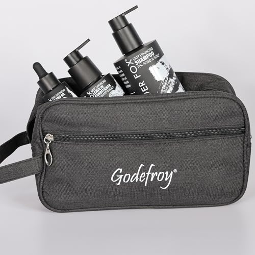 Godefroy Silver Fox Complete Men's Grooming Collection, Beard and Mustache Care Kit With Travel Bag, Gift For Men