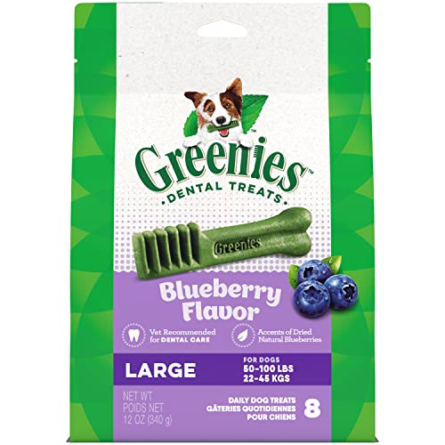 Greenies Large Natural Dental Care Dog Treats Blueberry Flavor, 12 oz. Pack (12 Treats)