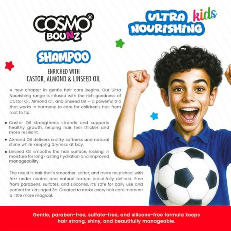 Cosmo Bounz Kids Hair Shampoo 400ml - Curly & Wavy Hair