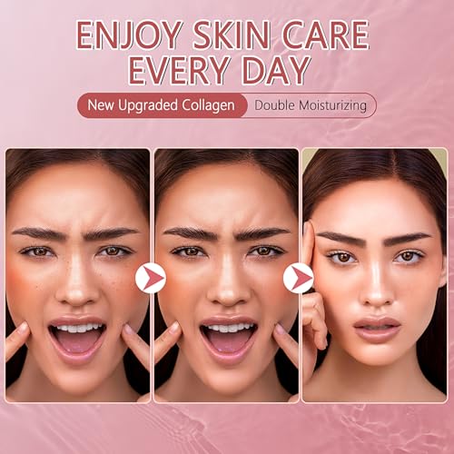 8Pcs Bio-collagen Real Deep Mask, Collagen Face Mask, Collagen Mask Overnight, Hydrating Hydrogel Masks, Anti Aging, Firming, Elasticity Improvement, for All Skin Types, 1.19 Fl Oz