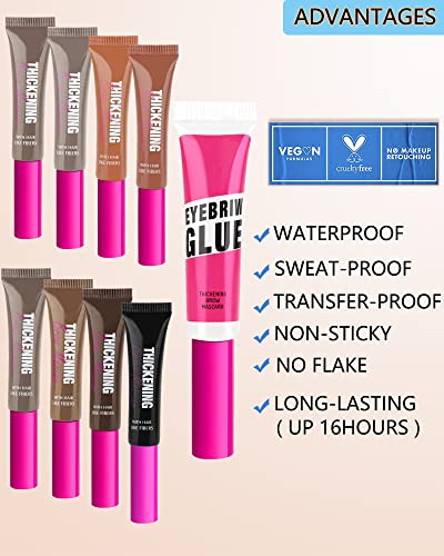 Brow Gel Kit - Thickening Eyebrow Mascara & Clear Setting Glue