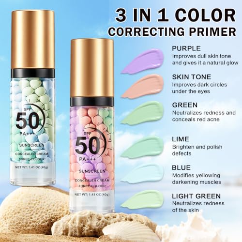 AIUEO 3-in-1 Color Correcting Primer SPF 50 - Oil Control & Hydrating