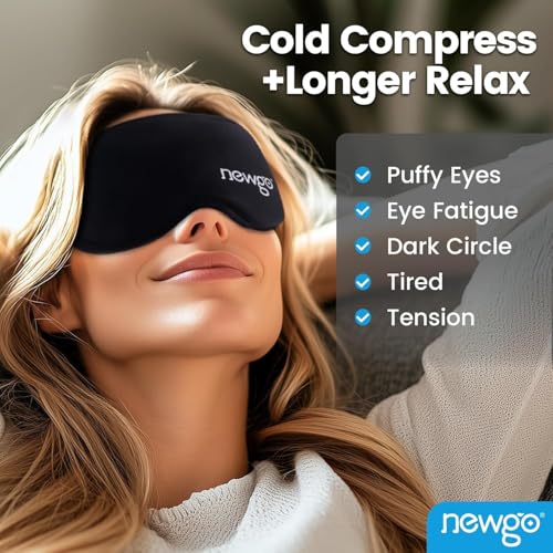 NEWGO 3D Cooling Gel Eye Mask for Sleep & Migraine Relief