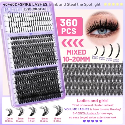 DIY Cluster Eyelash Extension Kit - 1274Pcs with Bond, Remover & Tools