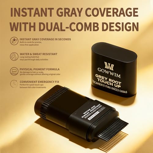Gowwim Waterproof Grey Hair Coverage Stick for Instant Touch Up