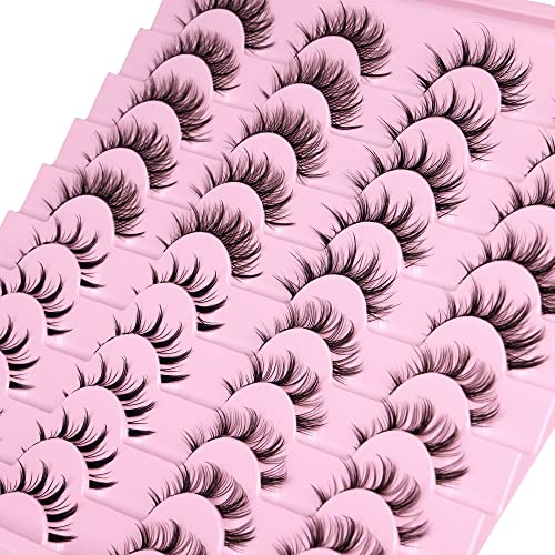 Manga Lashes 20 Pairs Mixed Styles Clear Band Wispy False Eyelashes