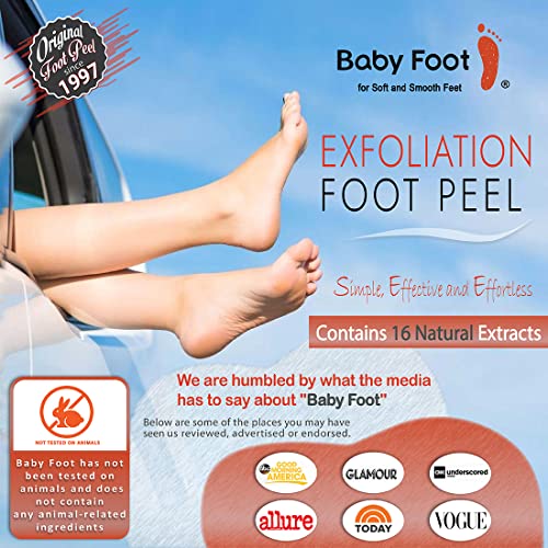 Baby Foot Original Exfoliating Foot Peel Mask for Dry, Cracked Feet