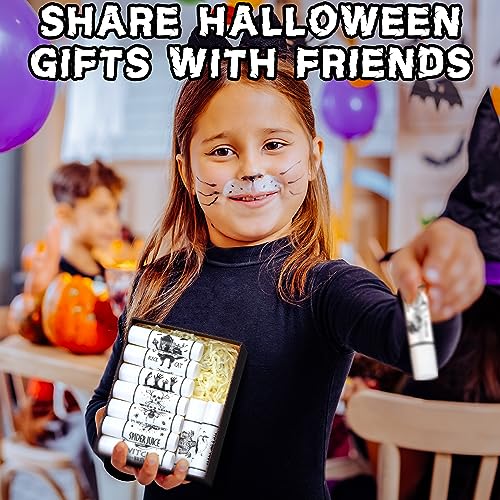 50 Pcs Halloween Lip Balms Bulk Spooky Skull Lip Balms Bulk Halloween Party Favors Gifts Adults Fall Boo Basket Stuffers Goodies Bag Supplies for Women Men
