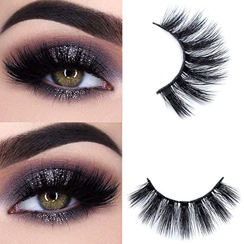 AFBeauty Fluffy Natural False Eyelashes - 6 Pairs, 18mm Soft Mink Lashes