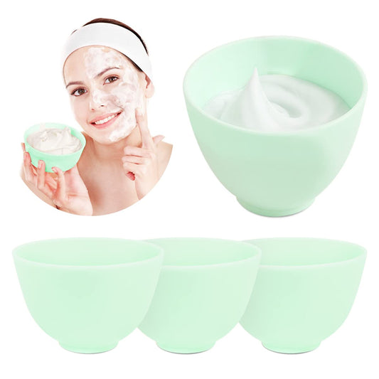 ANRONCH 4 Pieces Home Use Silicone Facial Mask Mixing Bowl, Diy Face Mask Mixing Bowl for Facial Mask, Mud Mask and Other Skincare Products, Cosmetic Beauty Tool