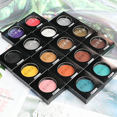 Black Matte Eyeshadow Powder - Long-Lasting Pressed Shadow