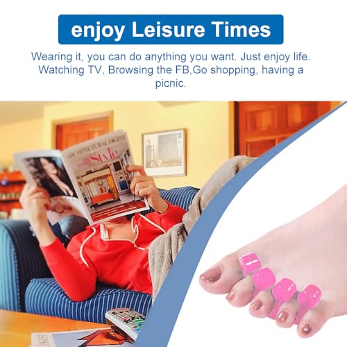 Gel Toe Separators for Pedicure & Nail Polish - Blue & Pink Set