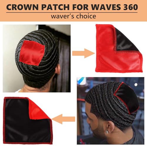 Double Layer Silk Wave Crown Patches (2 Pack) for 360 Waves Compression