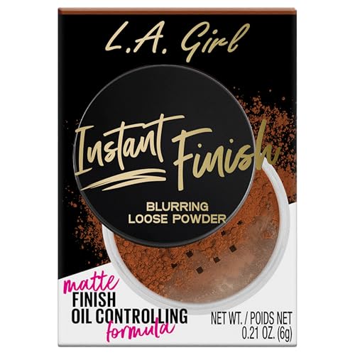 L.A. Girl Instant Finish Blurring Loose Powder (Boxed), Deep GLP733