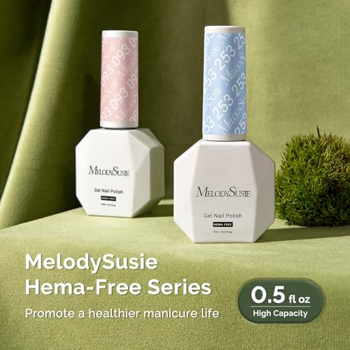 MelodySusie Hema Free Gel Nail Polish, 0.5 Fl Oz Thick Beige Brown Gel Polish, Non-Toxic, Long Lasting, Soak Off UV Nail Polish, Manicure Nail Design Salon DIY Nail Art at Home-377