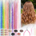 Hair Tinsel Kit, 22 Colors, 8800 Strands, 48 Inch with Tools