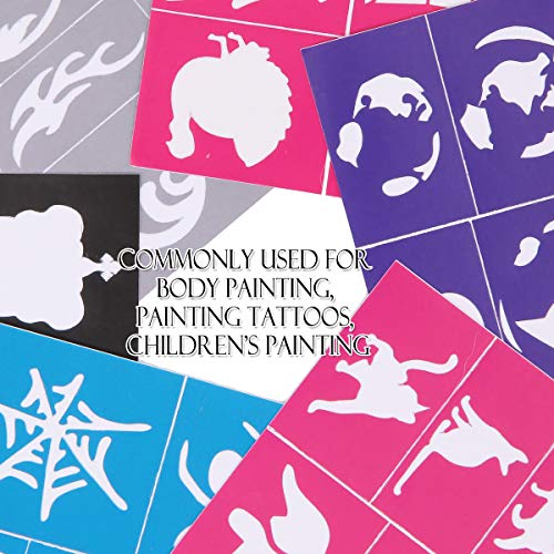 Reusable Face Paint Stencils Kit - 20 Pcs Tattoo Stencils